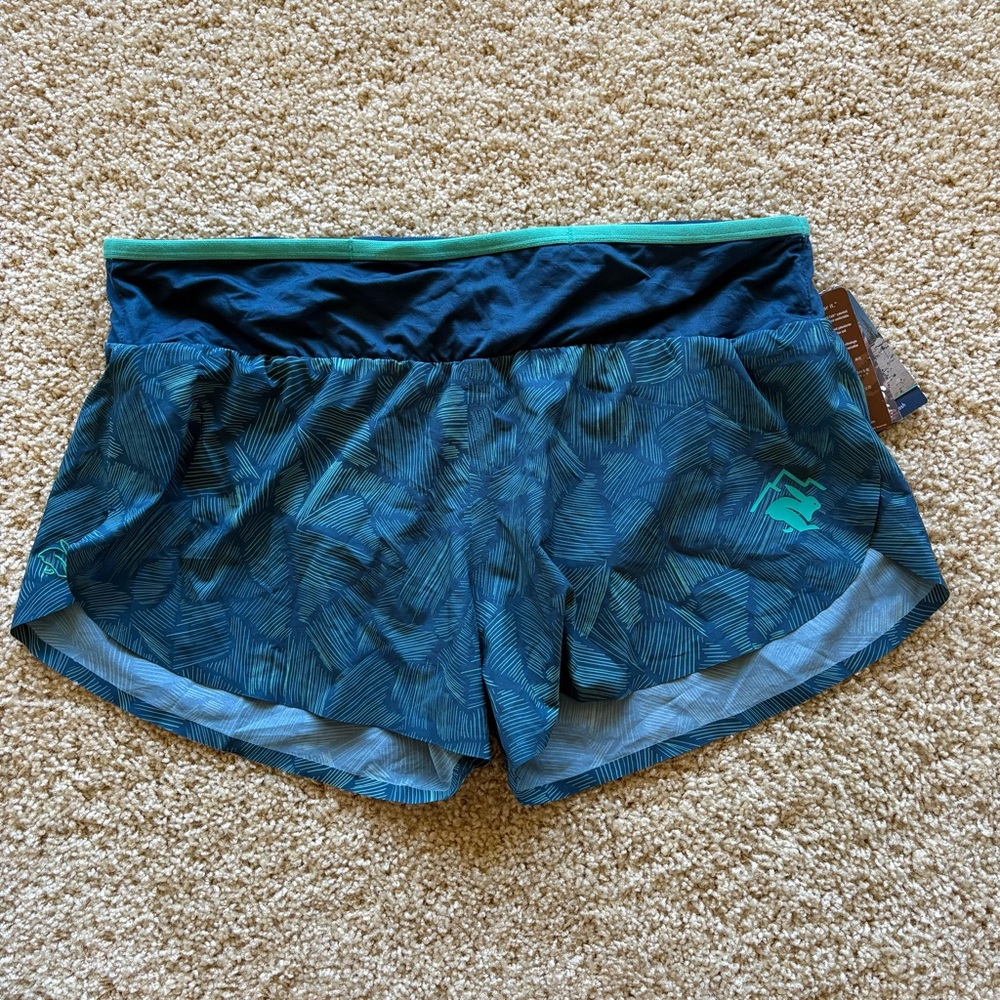 Rabbit Running Smashems‎ 2.5” Shorts Women’s XL Gibraltar Sea Blue Teal NWT